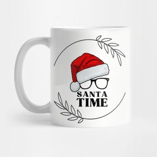 Santa Time (hat and glasses) Mug